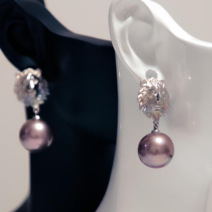 Lion Pearl Earrings