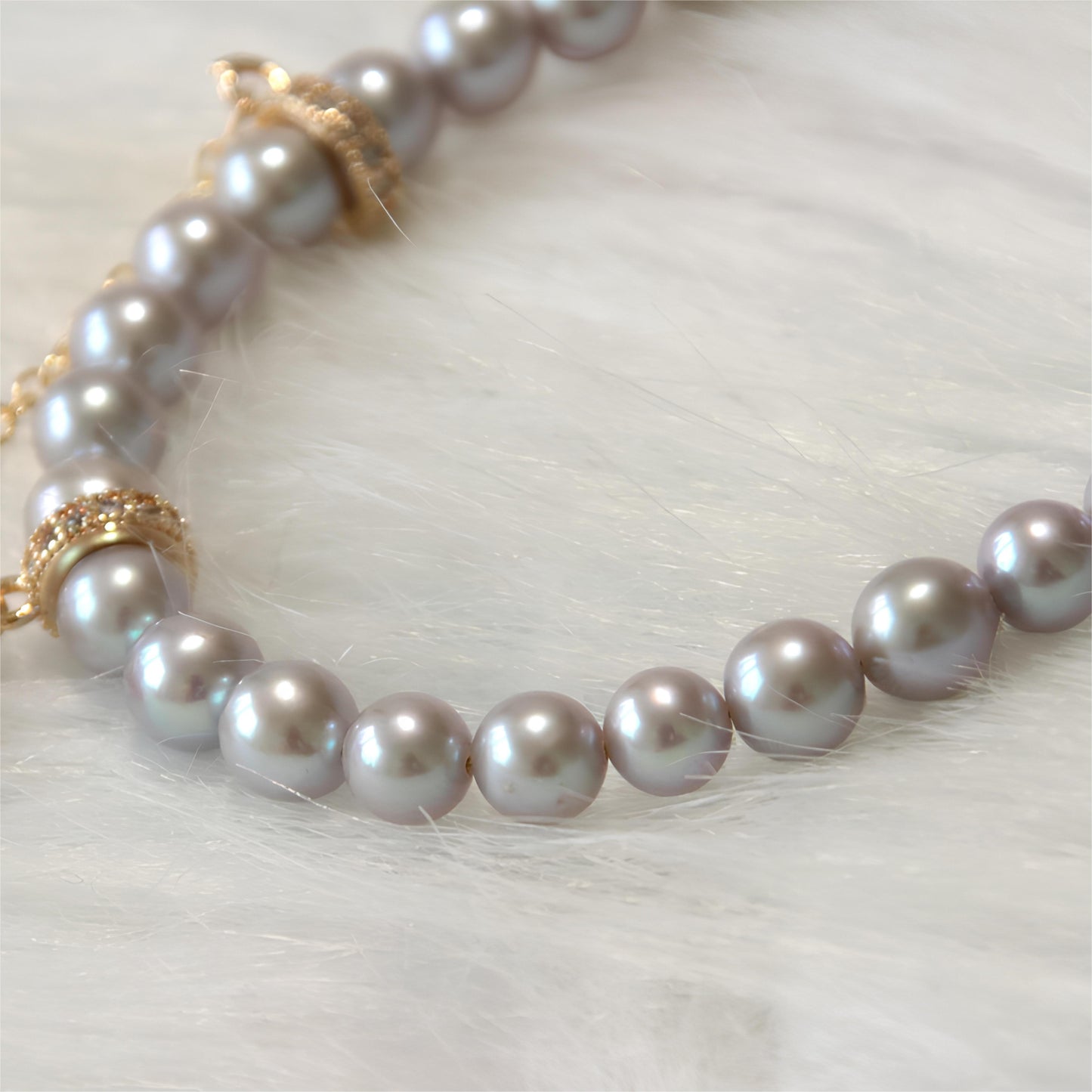 Grey-Blue Pearl Necklace