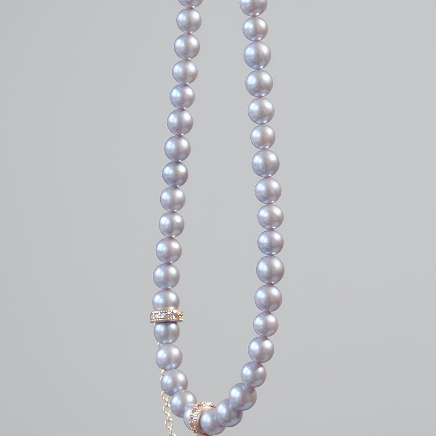 Grey-Blue Pearl Necklace