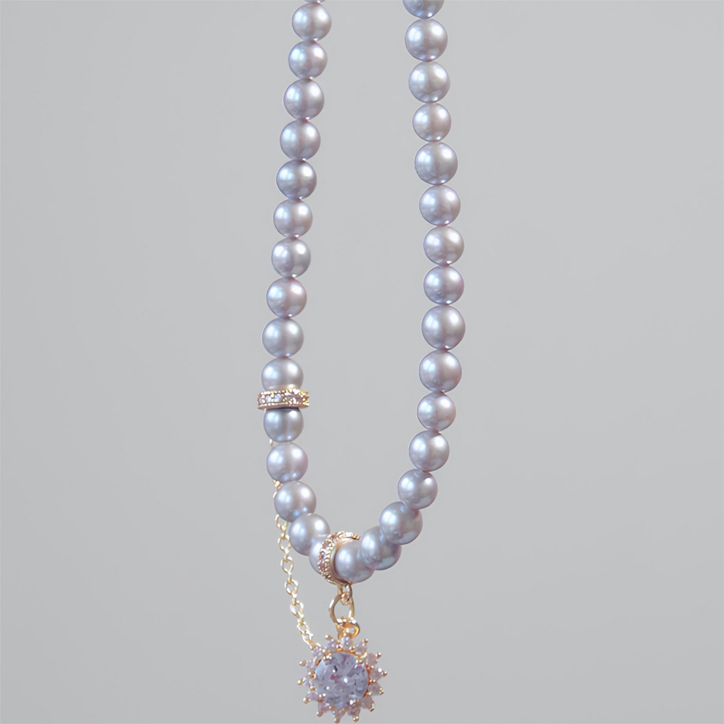 Grey-Blue Pearl Necklace