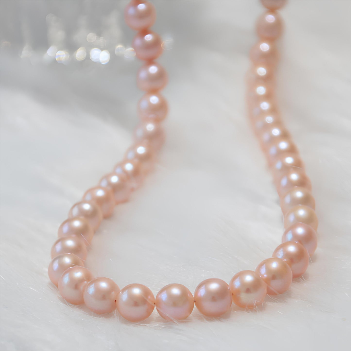 Natural Orange Pearls Necklace