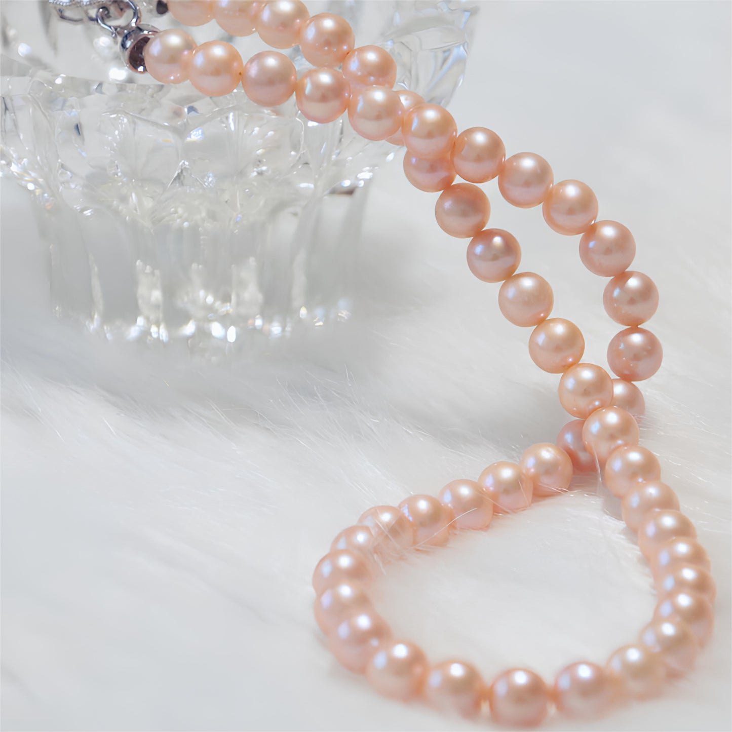 Natural Orange Pearls Necklace