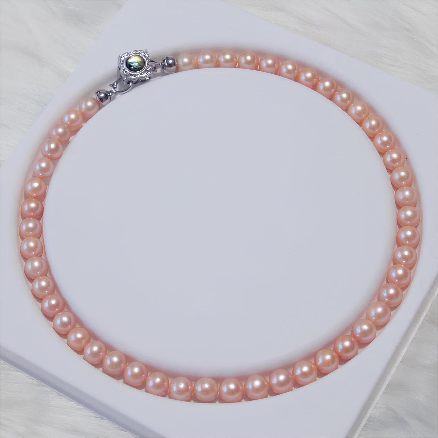 Natural Orange Pearls Necklace