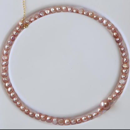 Stone Pearl Necklace