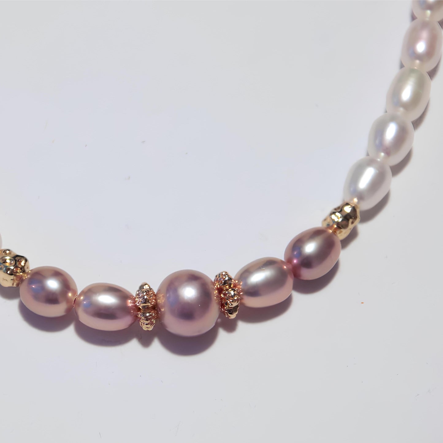 Metallic Pearl Necklace