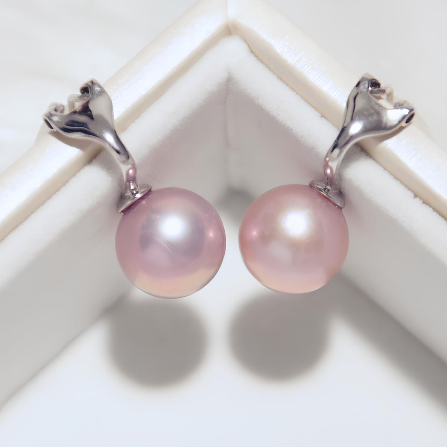 Pink Pearl Earrings Clips-on