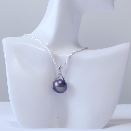 Ghost Purple Pearl Necklace Pendant