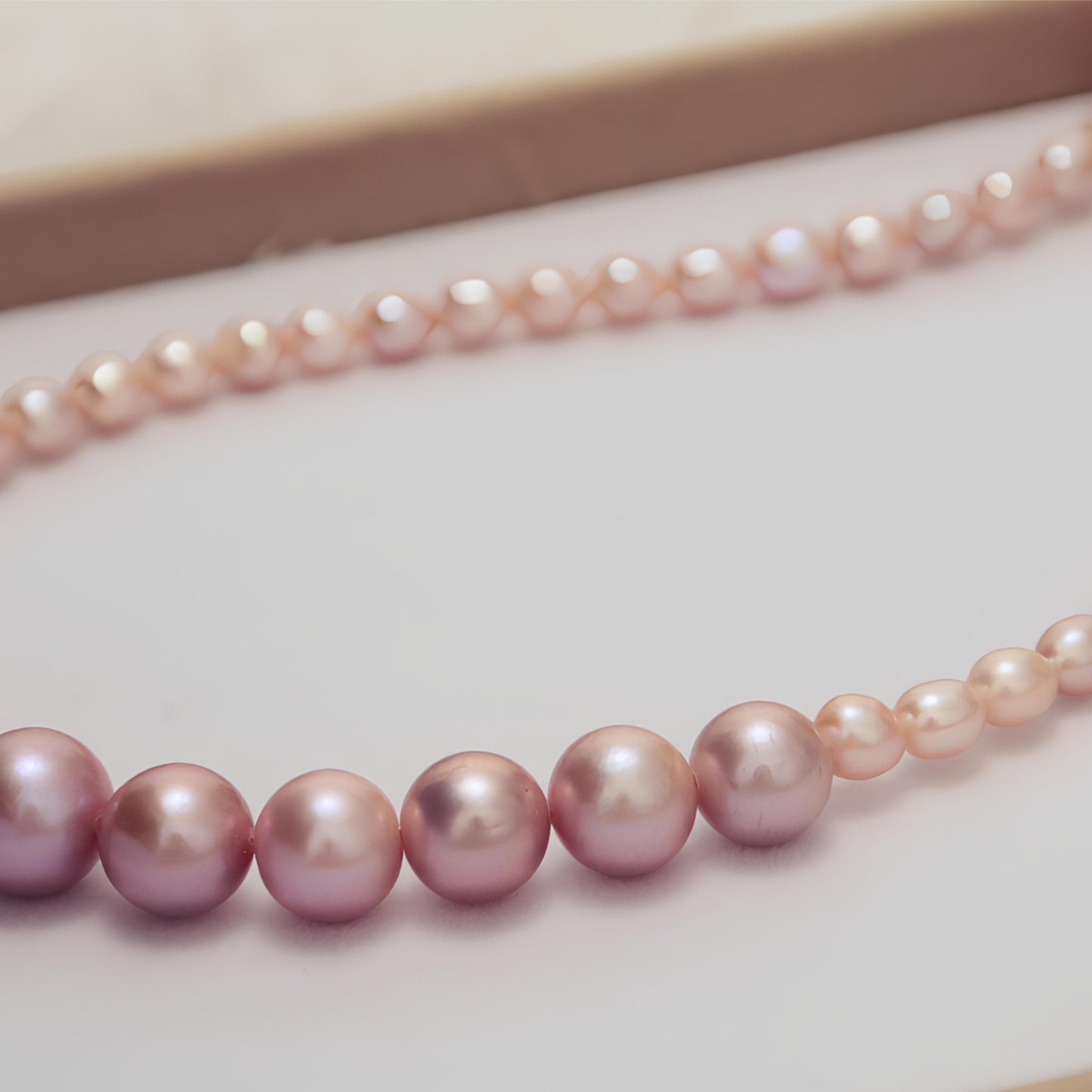 Pink-Orange Pearl Necklace