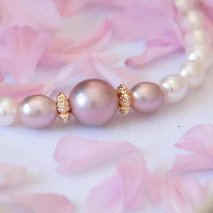 Metallic Pink Purple Pearl Bracelet