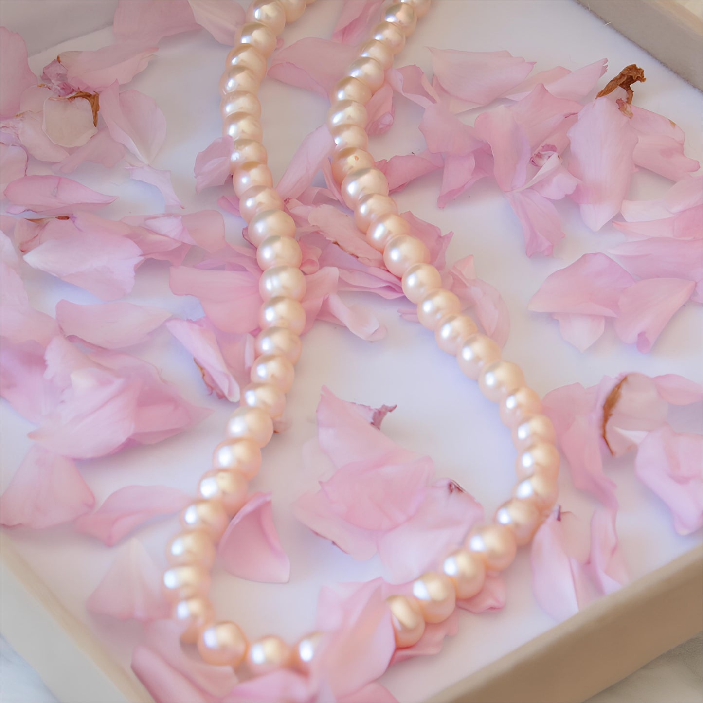 Natural Orange Pearls Necklace