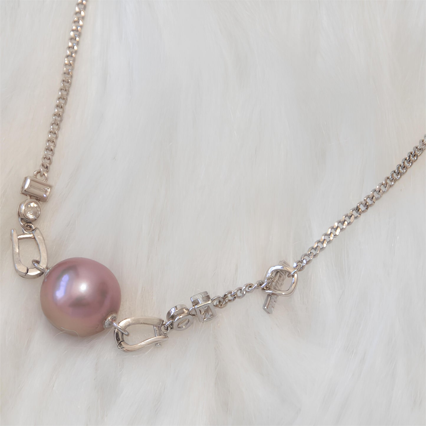 Punk Purple Pearl Necklace