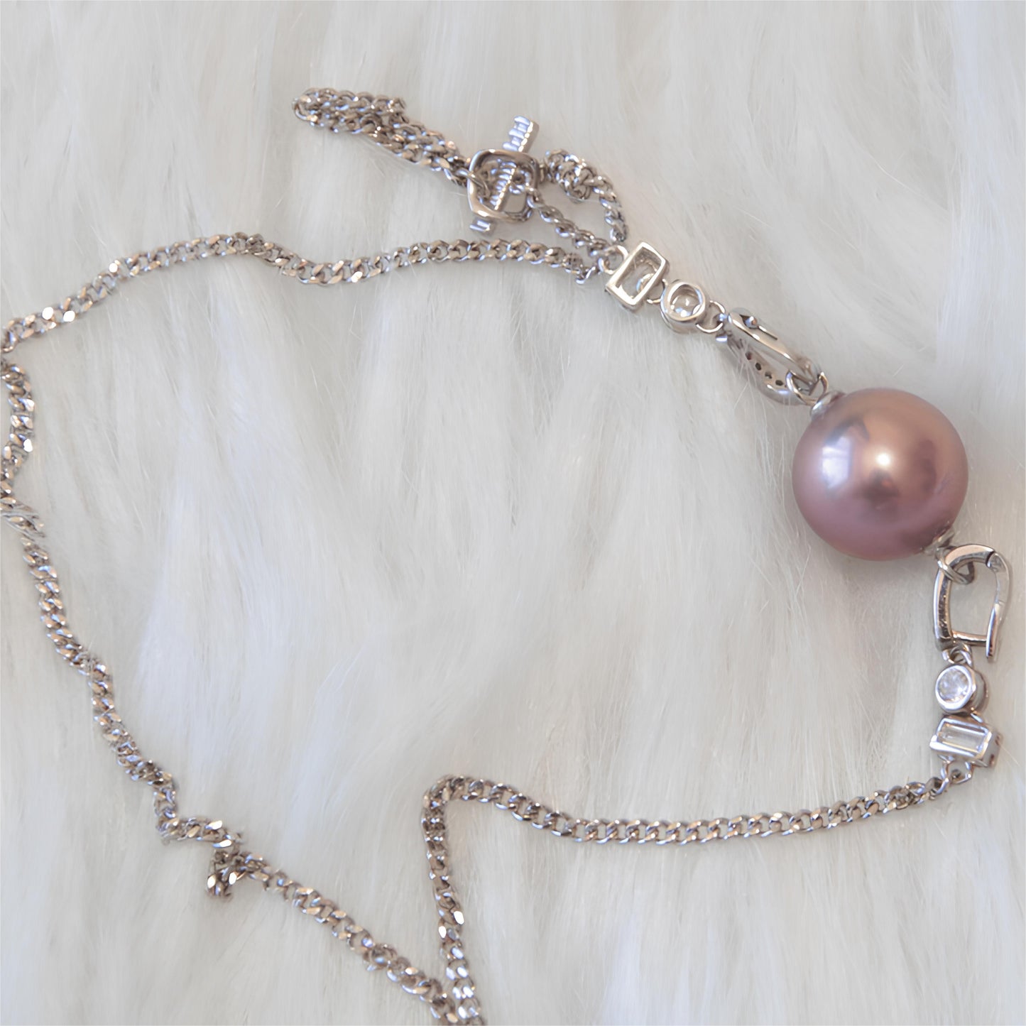 Punk Purple Pearl Necklace