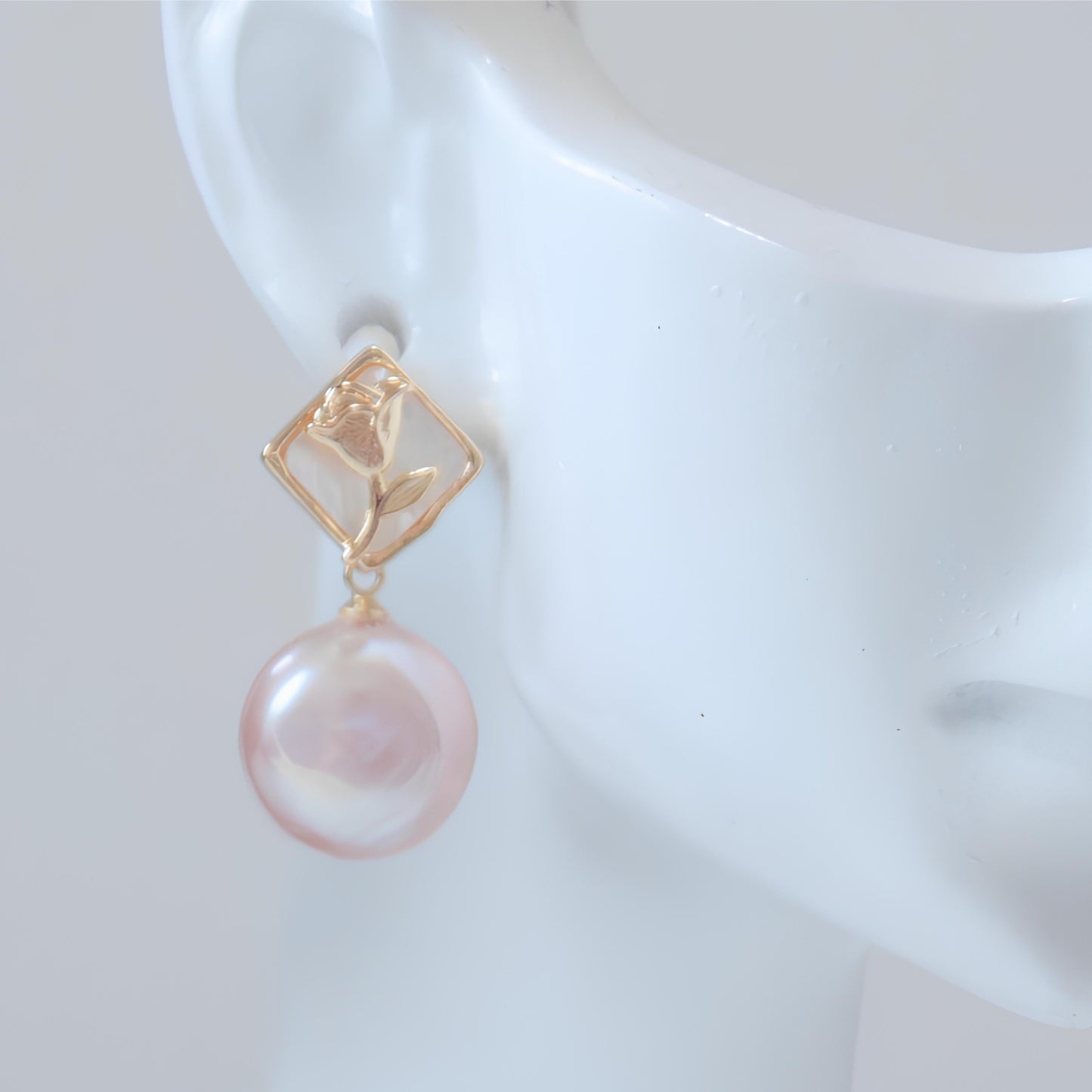 Rose Pearl Earrings