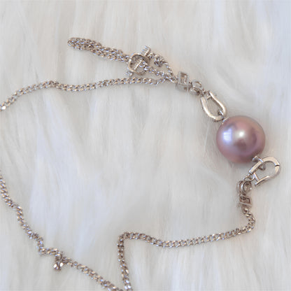 Punk Purple Pearl Necklace