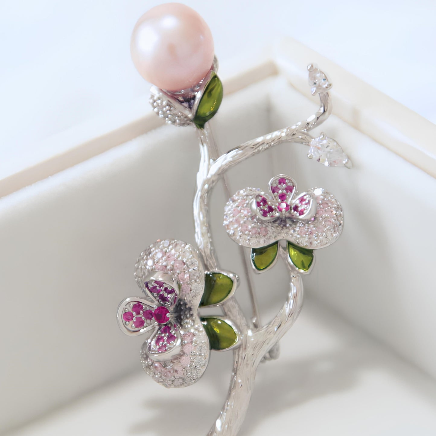 Plum Blossom Pearl Brooch