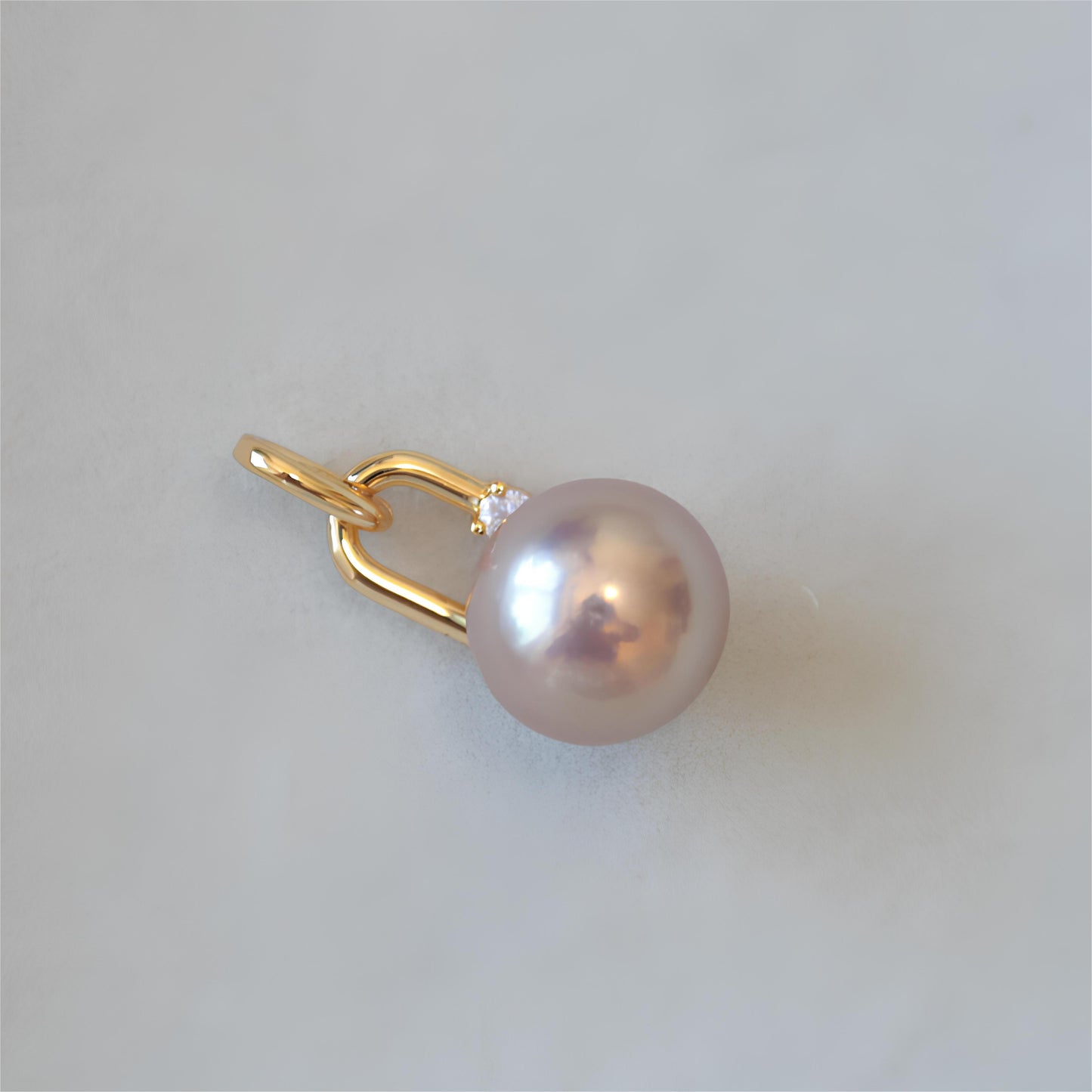 Geometric Pearl Pendant