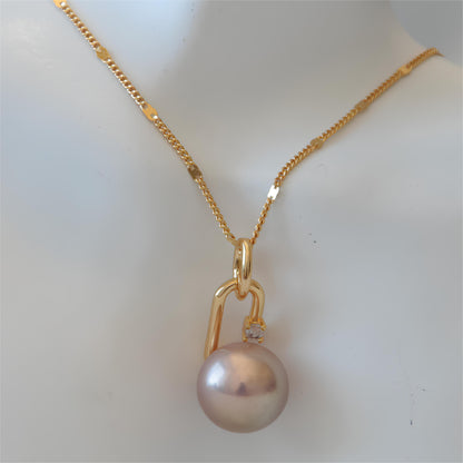 Geometric Pearl Pendant