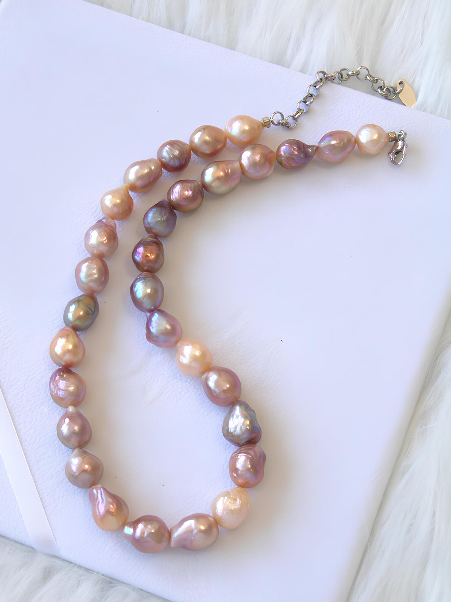 Ruffled Baroque Pearls Necklace