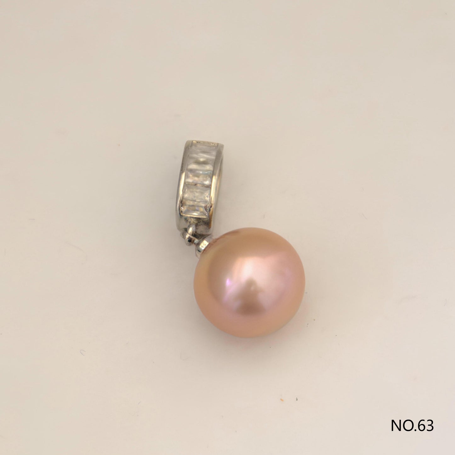 Square Diamond Natural Pearl Easy-clip