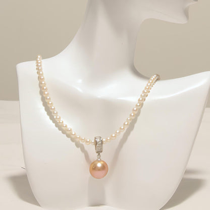 Square Diamond Natural Pearl Easy-clip