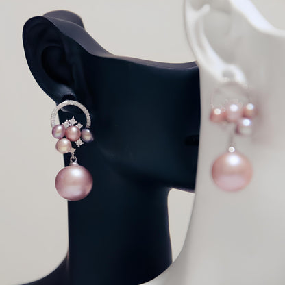 Lavender Pearl Earrings