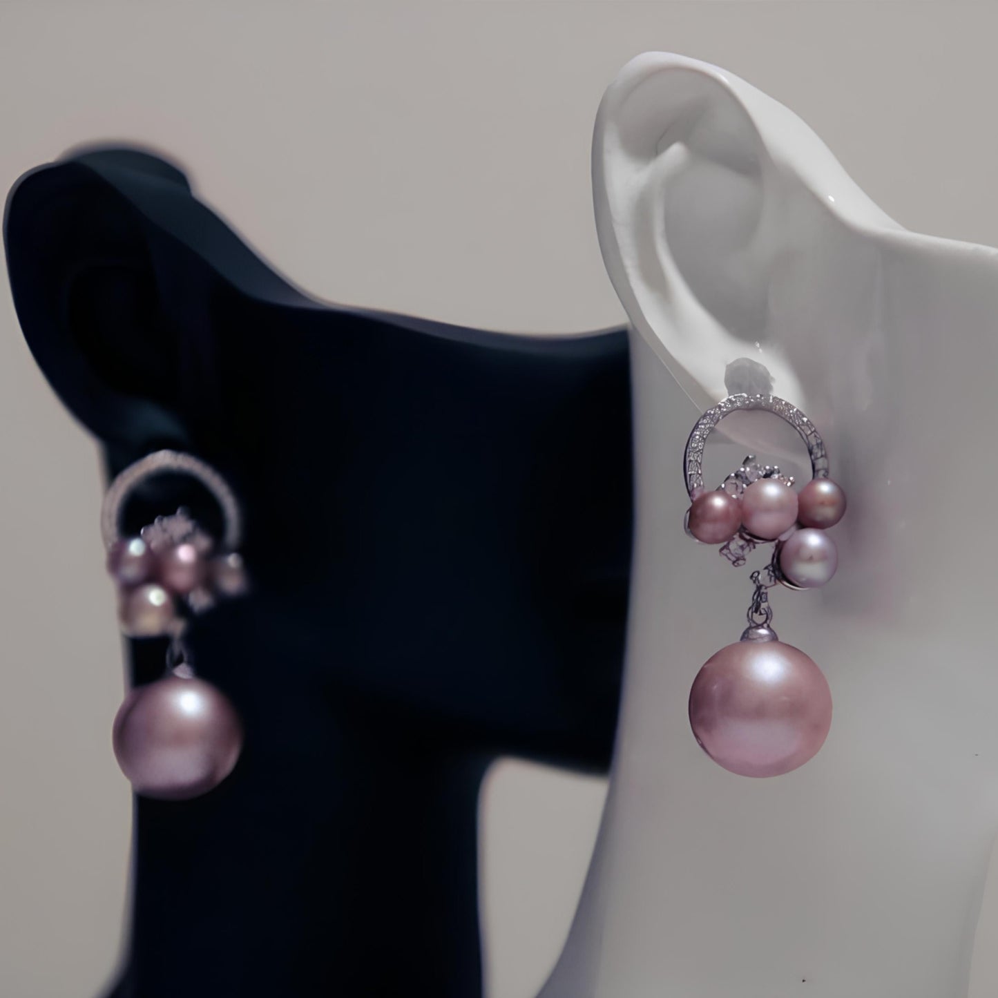 Lavender Pearl Earrings