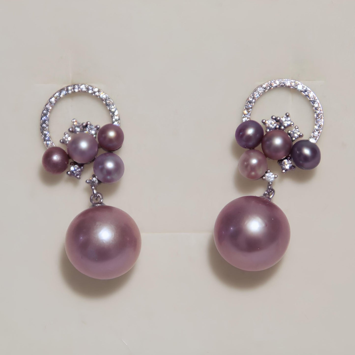 Lavender Pearl Earrings