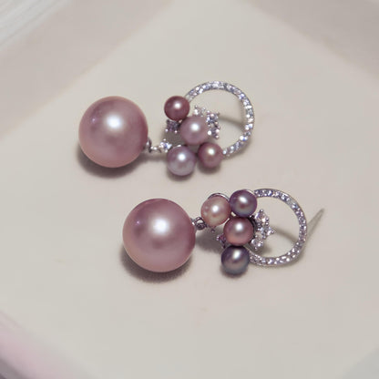 Lavender Pearl Earrings