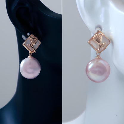 Rose Pearl Earrings