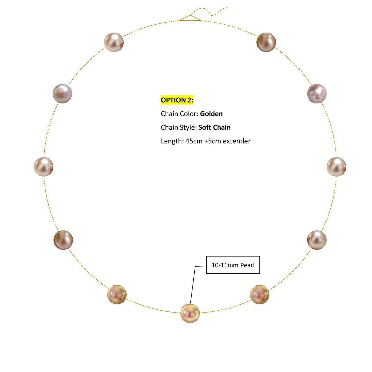 Scattered Colorful Pearl Necklace | Choose Your Pearls