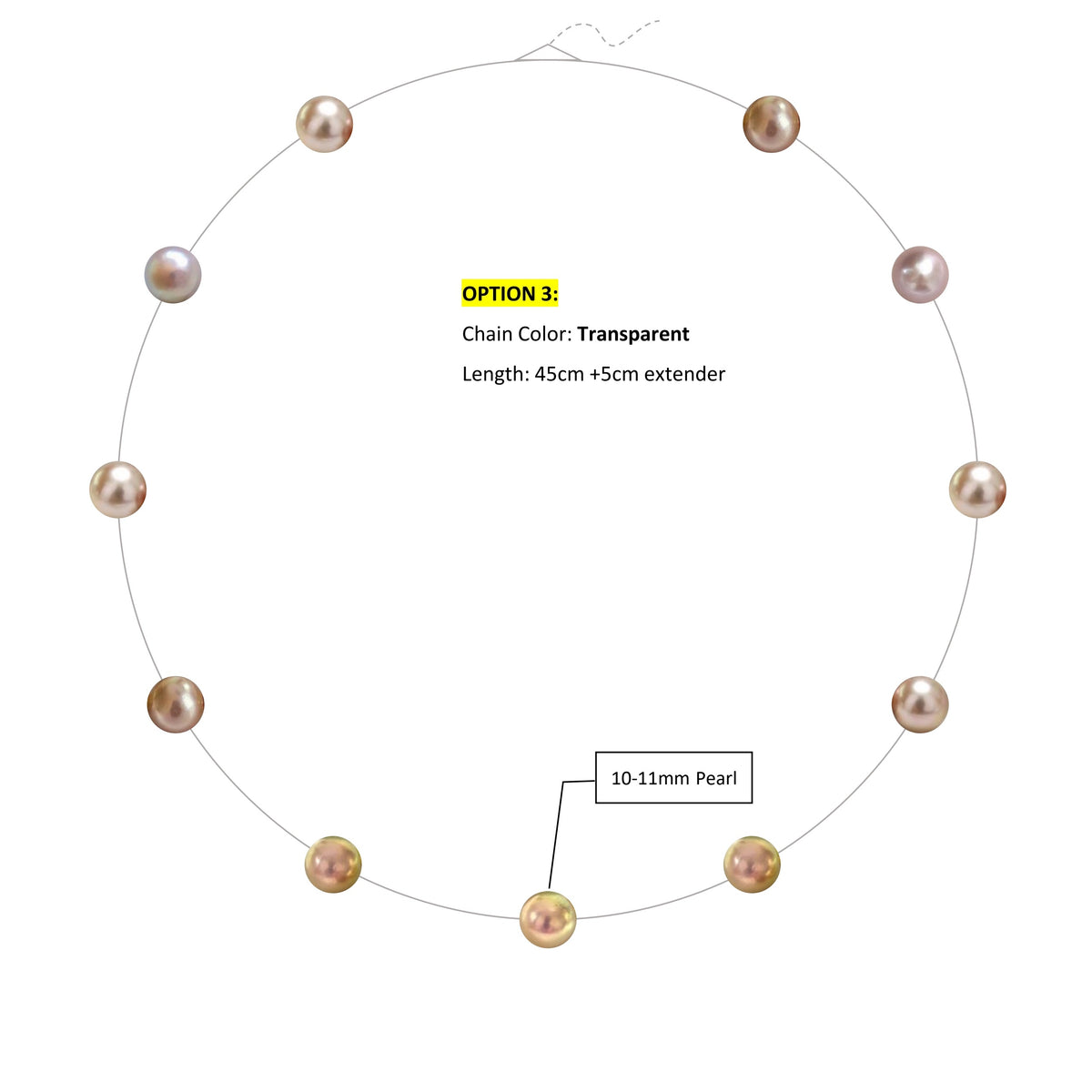 Scattered Colorful Pearl Necklace | Choose Your Pearls
