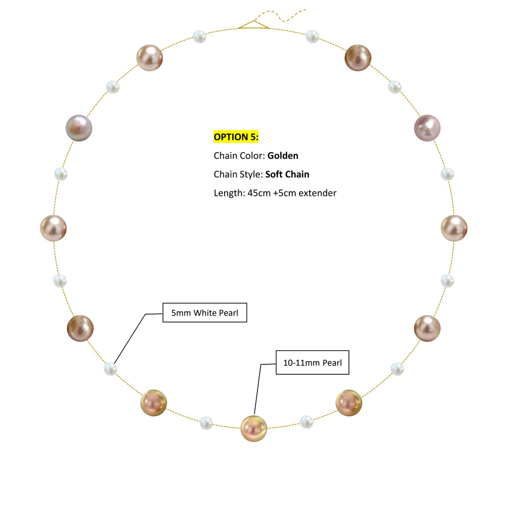 Scattered Colorful Pearl Necklace | Choose Your Pearls