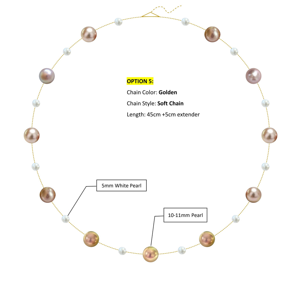 Scattered Colorful Pearl Necklace | Choose Your Pearls