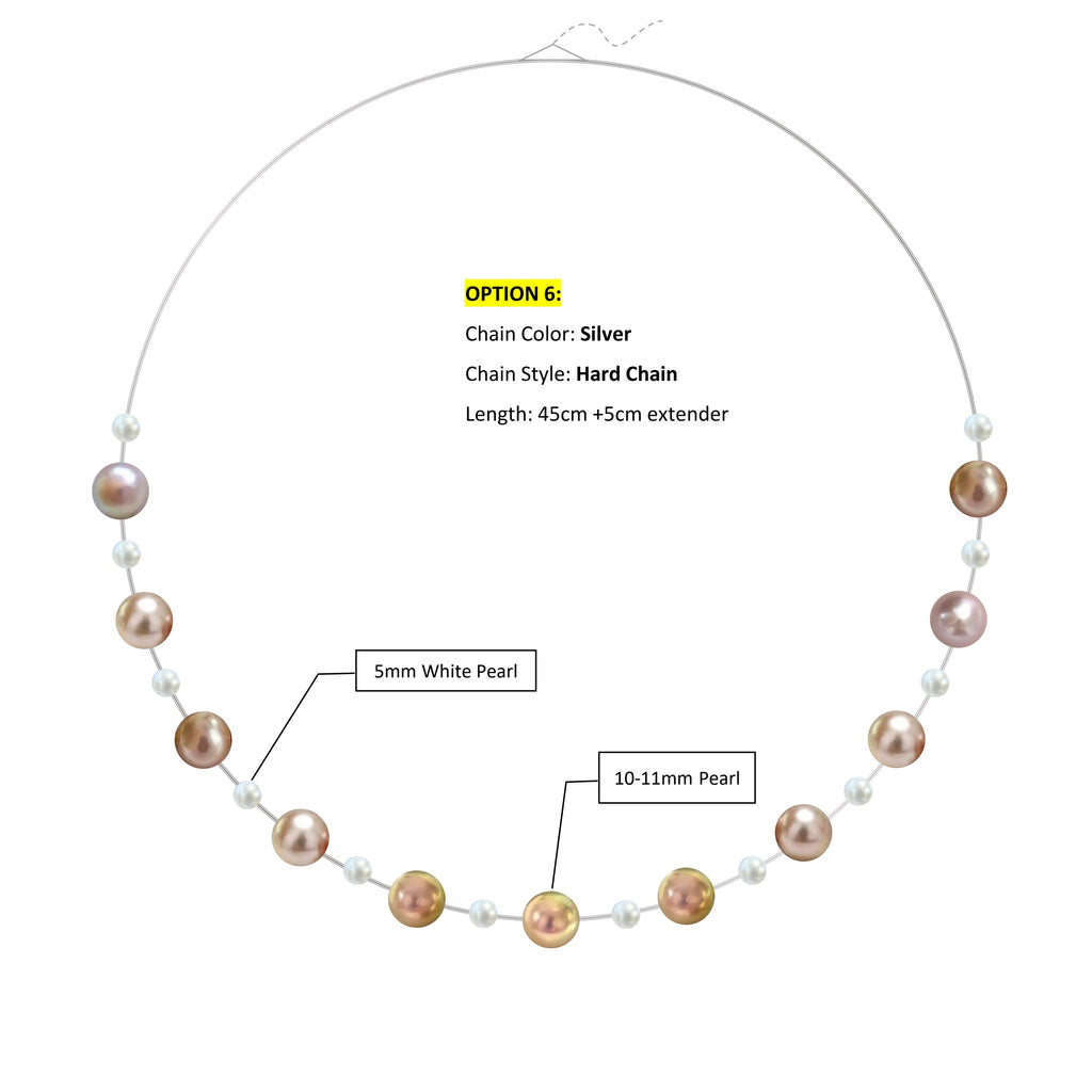 Scattered Colorful Pearl Necklace | Choose Your Pearls