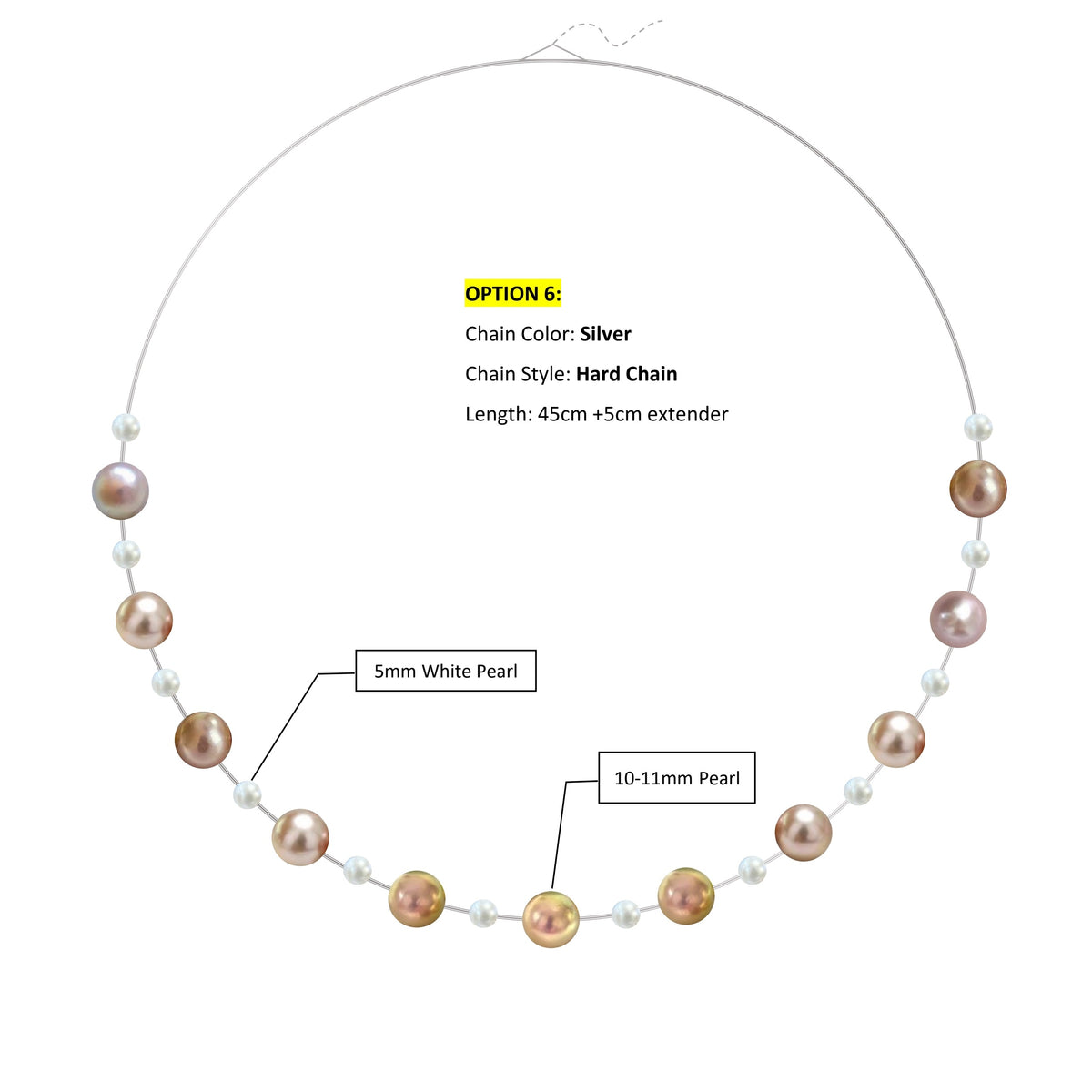 Scattered Colorful Pearl Necklace | Choose Your Pearls