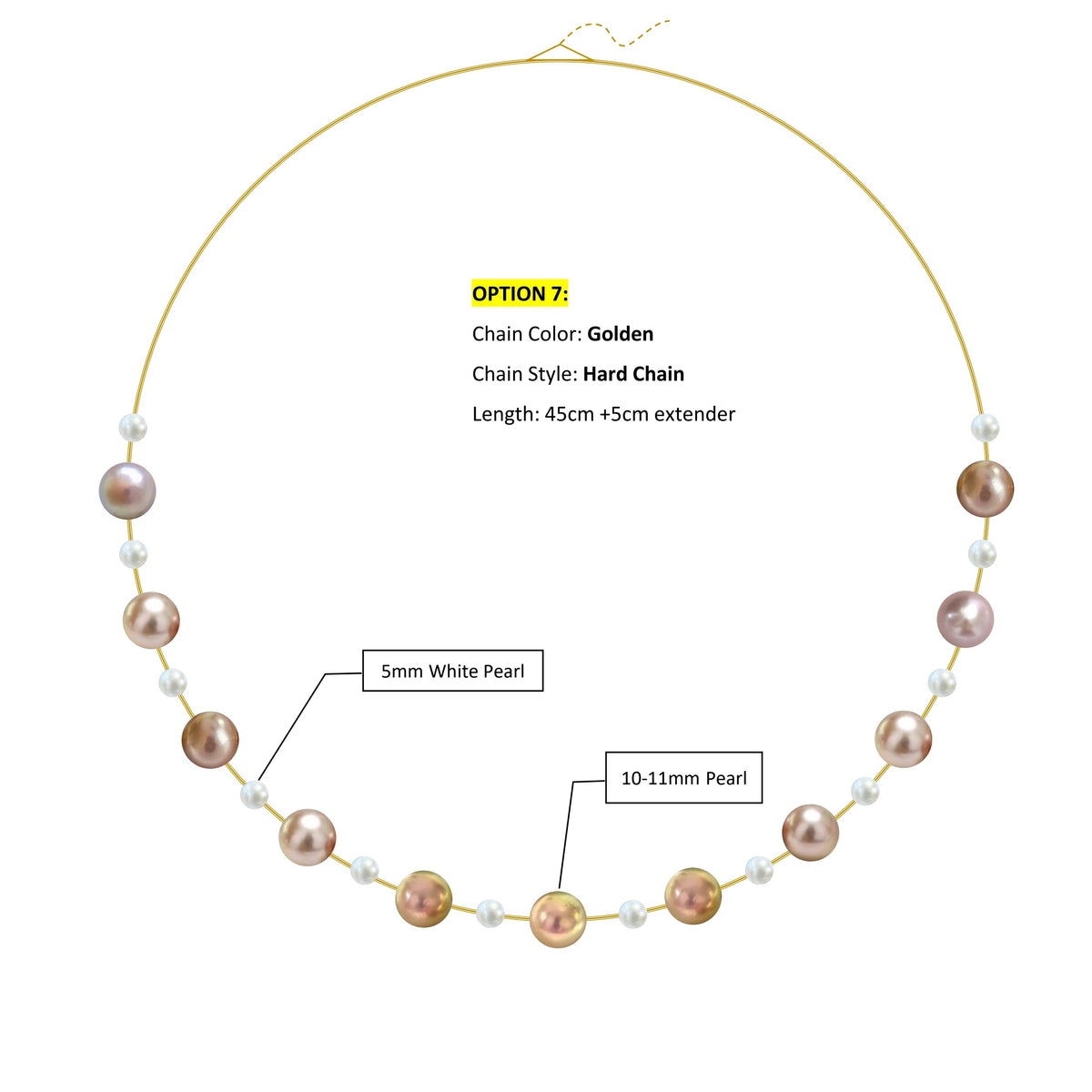 Scattered Colorful Pearl Necklace | Choose Your Pearls