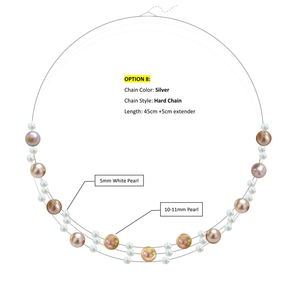 Scattered Colorful Pearl Necklace | Choose Your Pearls