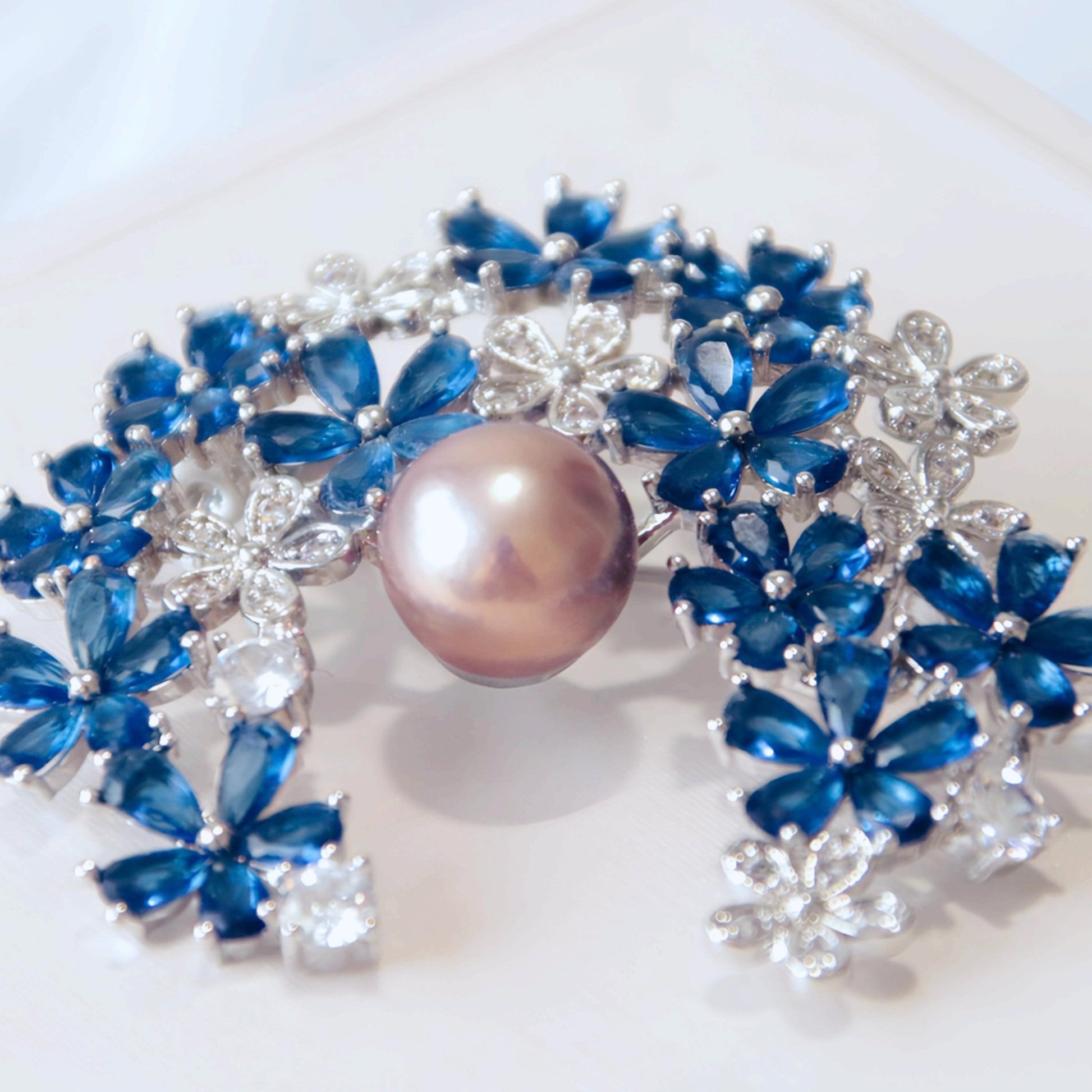 Blue Flower Brooch - Tricky Lucky