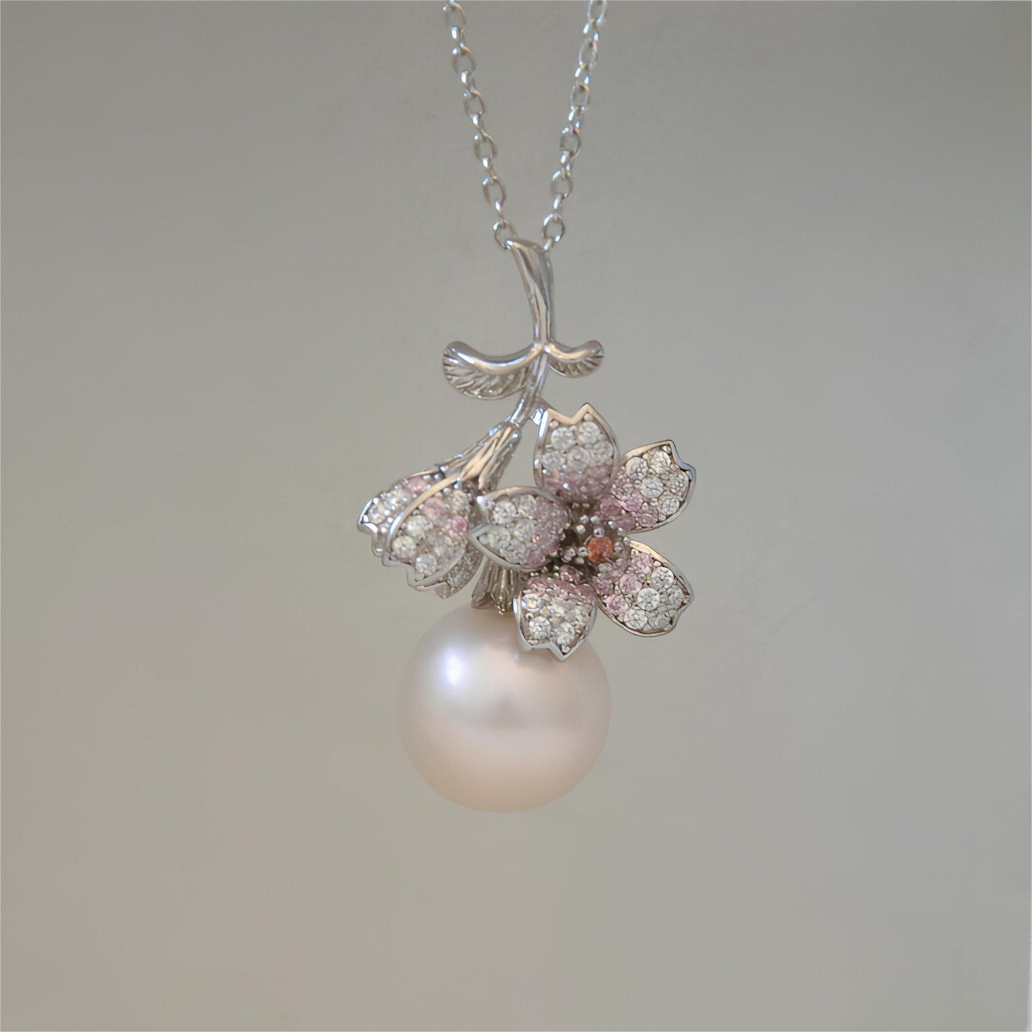 Cherry Flower White Pearl Pendant - Tricky Lucky