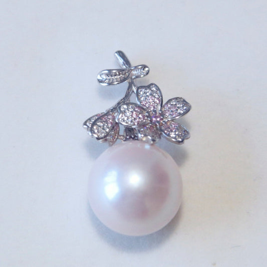 Cherry Flower White Pearl Pendant - Tricky Lucky