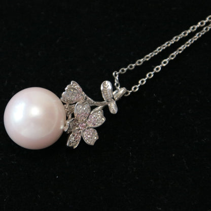 Cherry Flower White Pearl Pendant - Tricky Lucky