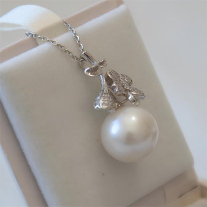 Cherry Flower White Pearl Pendant - Tricky Lucky