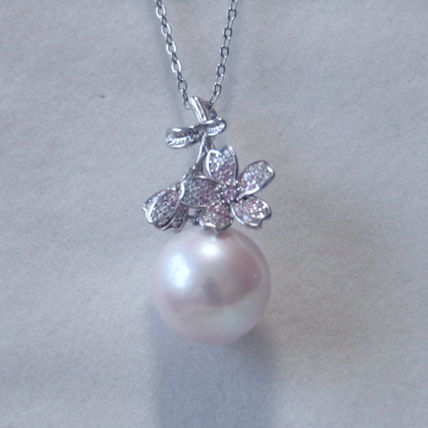 Cherry Flower White Pearl Pendant - Tricky Lucky