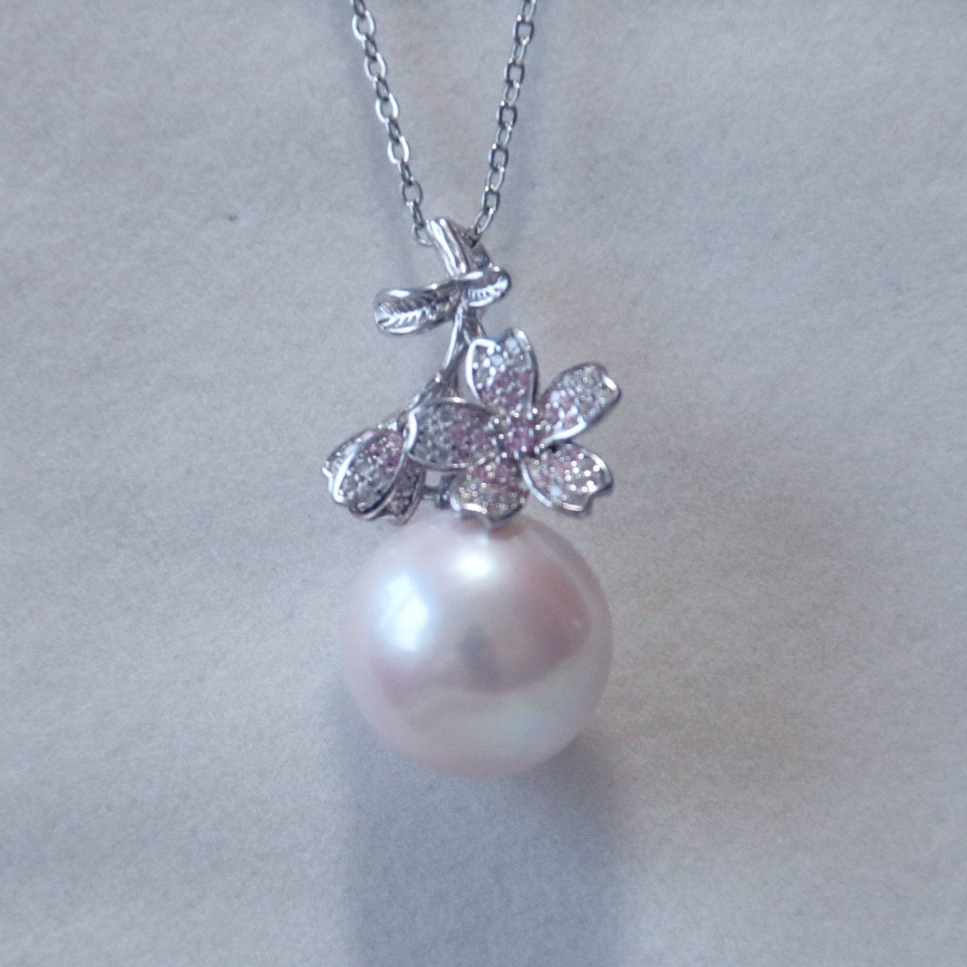 Cherry Flower White Pearl Pendant - Tricky Lucky