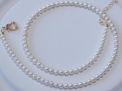 Classic Small White Pearl Necklace - Tricky Lucky