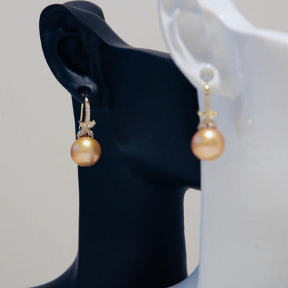 Clover Seawater Pearl Earrings - Tricky Lucky