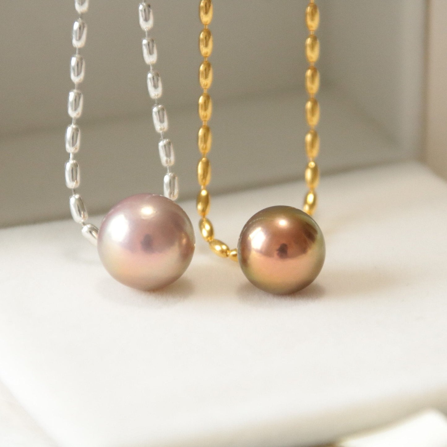 Colorful Simple Pearl Necklace - Tricky Lucky