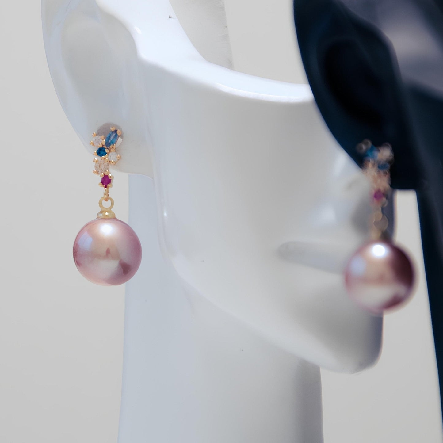 Coloured Gemstone Pearl Earrings - Tricky Lucky