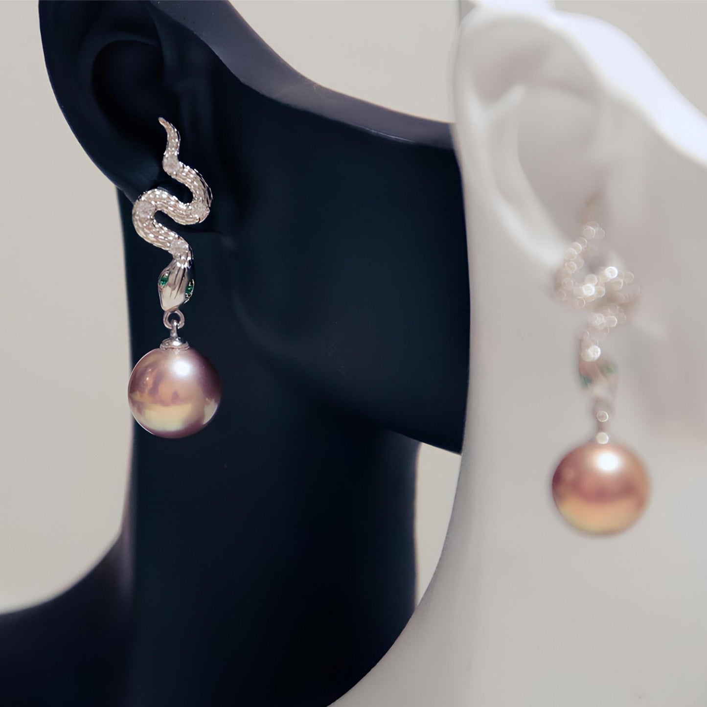 Dancing Snake Pearl Earrings - Tricky Lucky