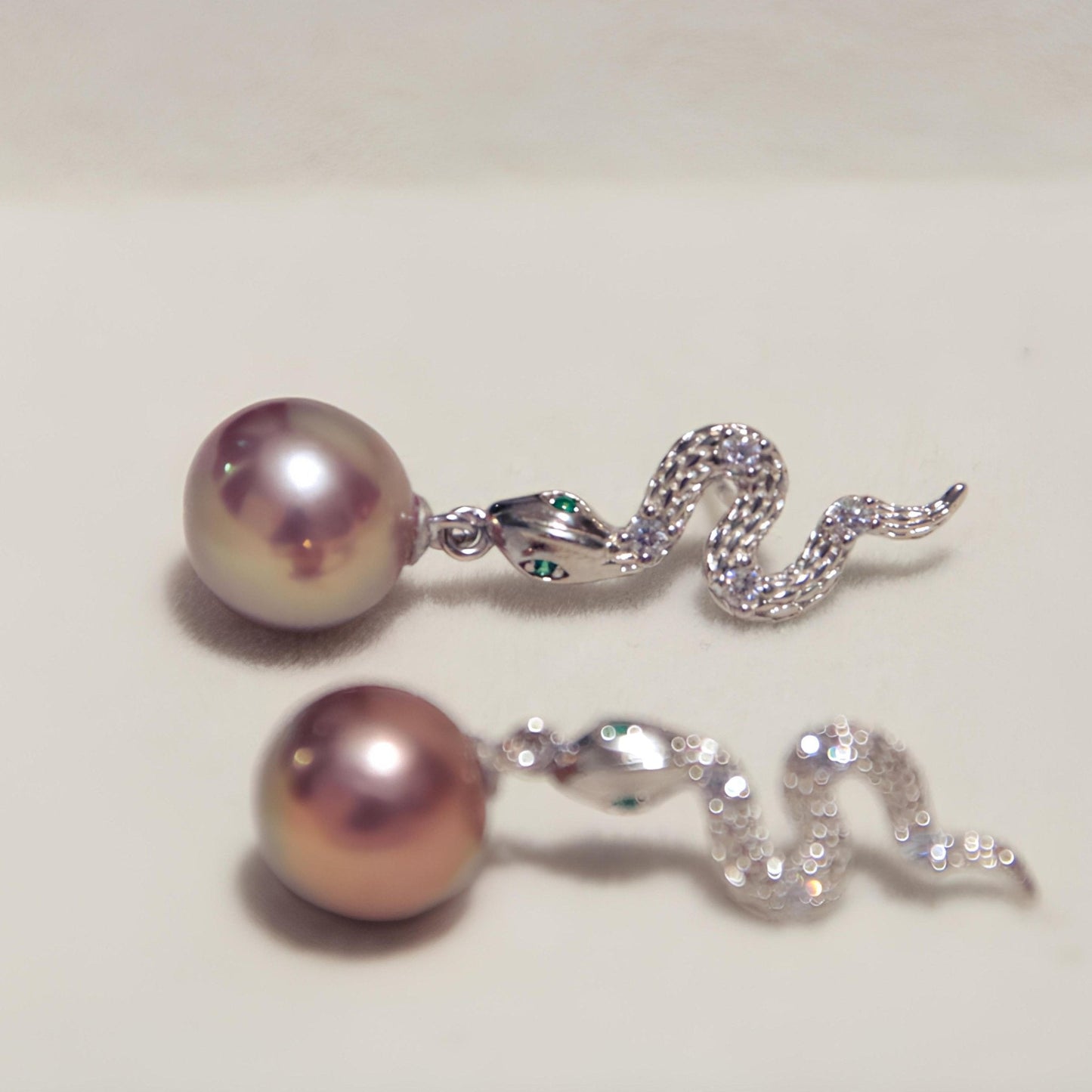 Dancing Snake Pearl Earrings - Tricky Lucky